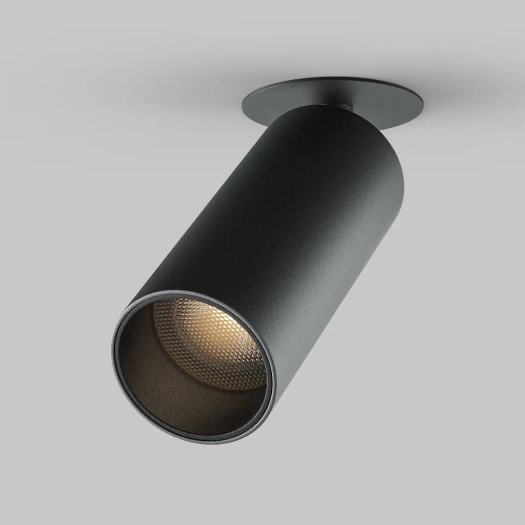 Spot LED semi-encastré orientable, cylindre en acier 12 W