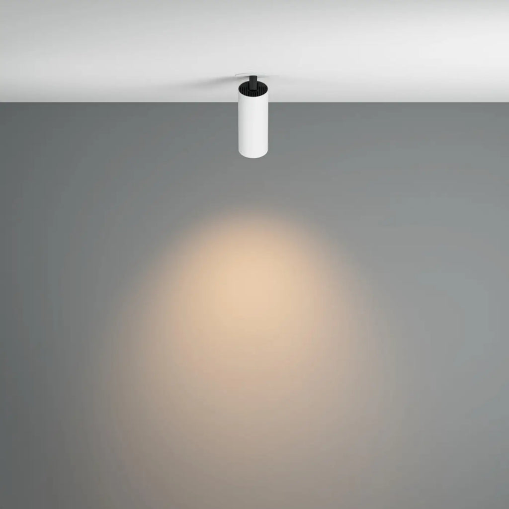 Spot LED semi-encastré orientable, cylindre en acier 12 W