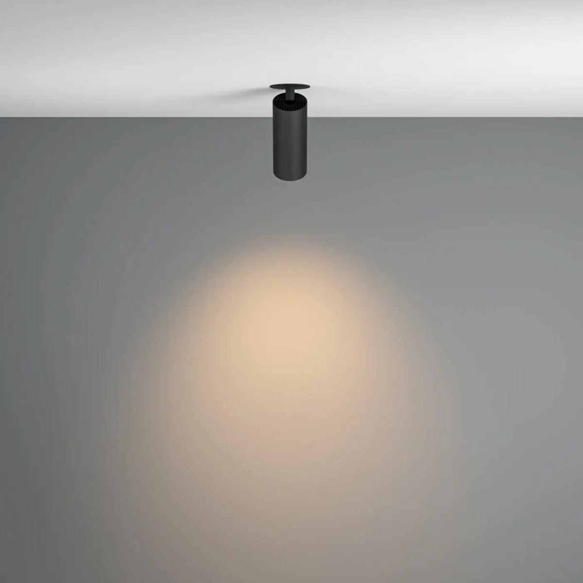Spot LED semi-encastré orientable, cylindre en acier 12 W