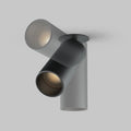 Spot LED semi-encastré orientable, cylindre en acier 12 W, noir