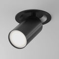 Spot semi-encastré à petite tête orientable en aluminium, noir