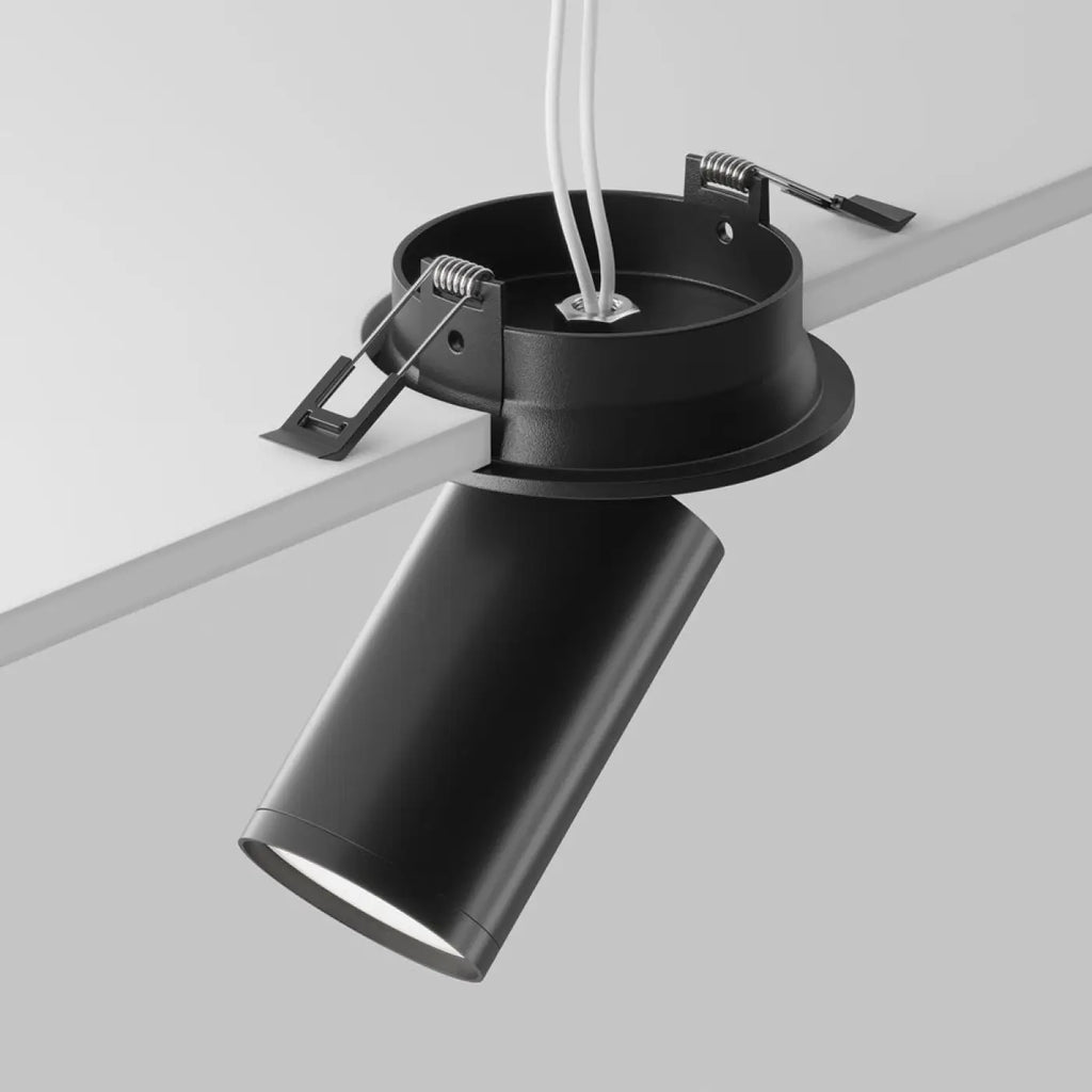 Spot semi-encastré à petite tête orientable en aluminium
