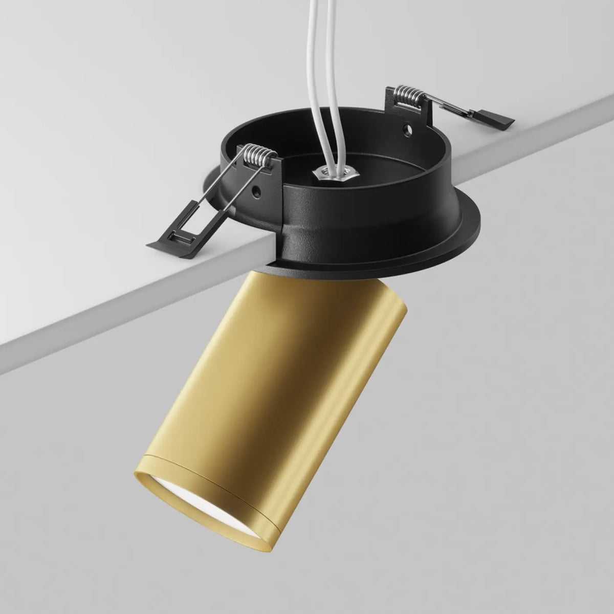 Spot semi-encastré à petite tête orientable en aluminium