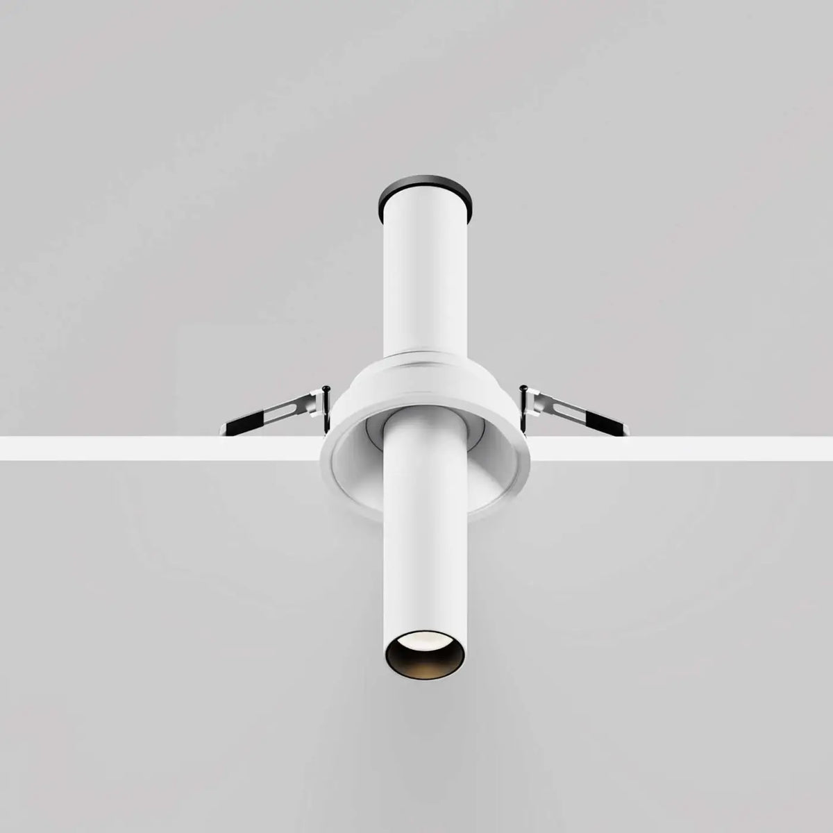 Spot semi-encastré LED à tube fin orientable, aluminium