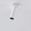 Spot semi-encastré LED à tube fin orientable, aluminium, blanc