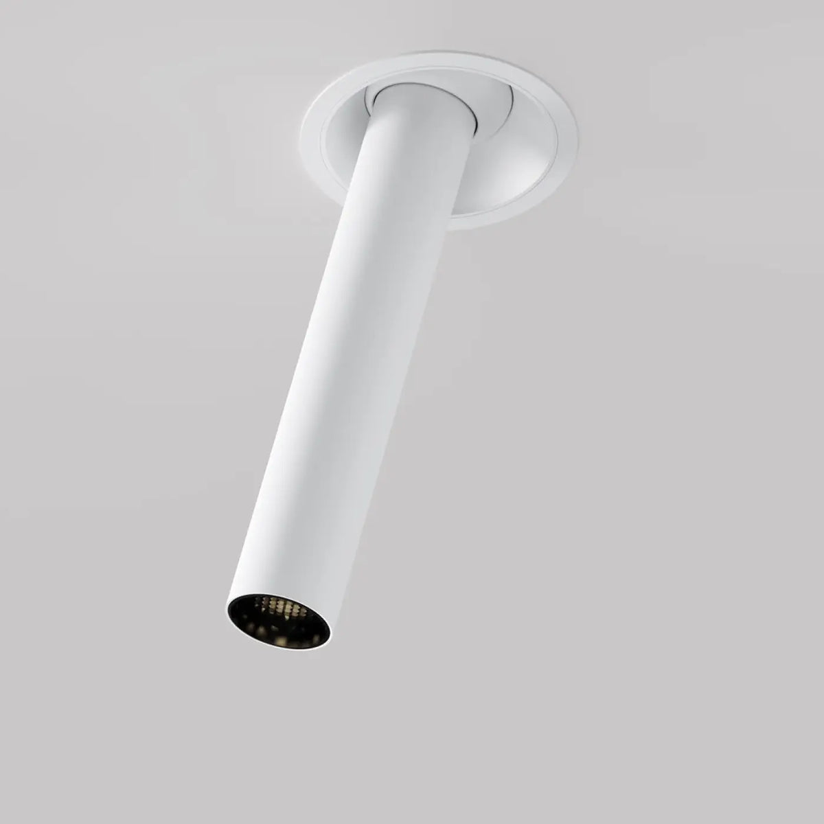 Spot semi-encastré LED à tube fin orientable, aluminium