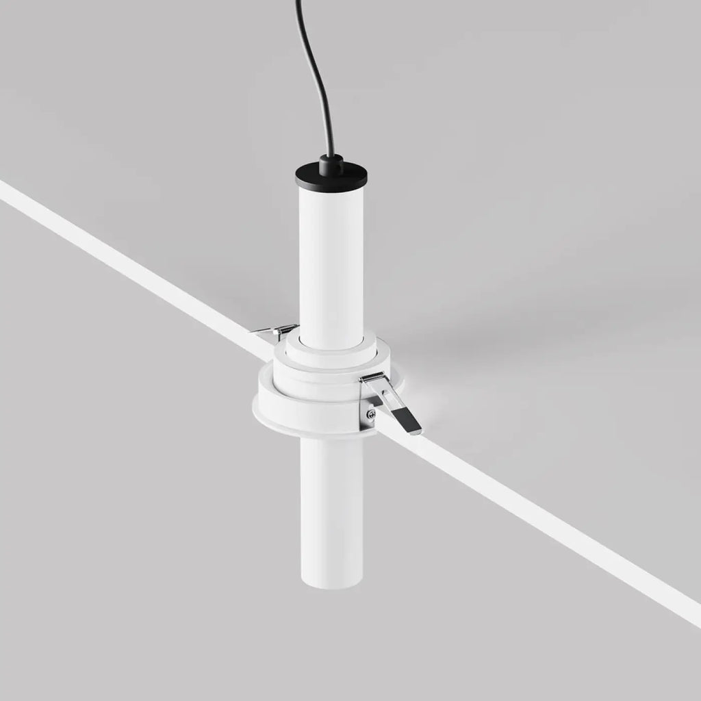 Spot semi-encastré LED à tube fin orientable, aluminium