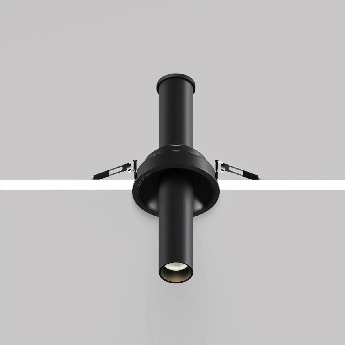 Spot semi-encastré LED à tube fin orientable, aluminium