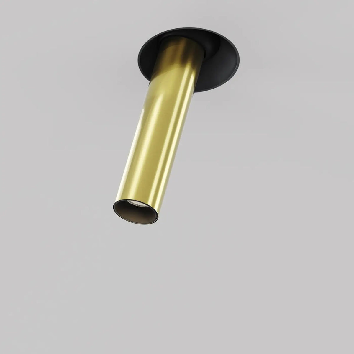 Spot LED tube orientable sans collerette, aluminium, 7 W, doré