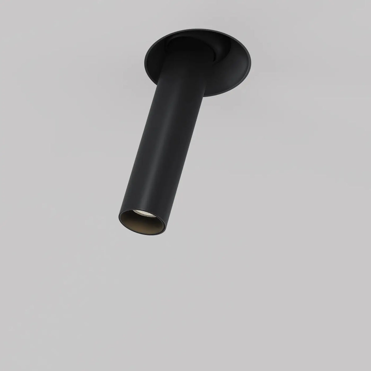 Spot LED tube orientable sans collerette, aluminium, 7 W, noir