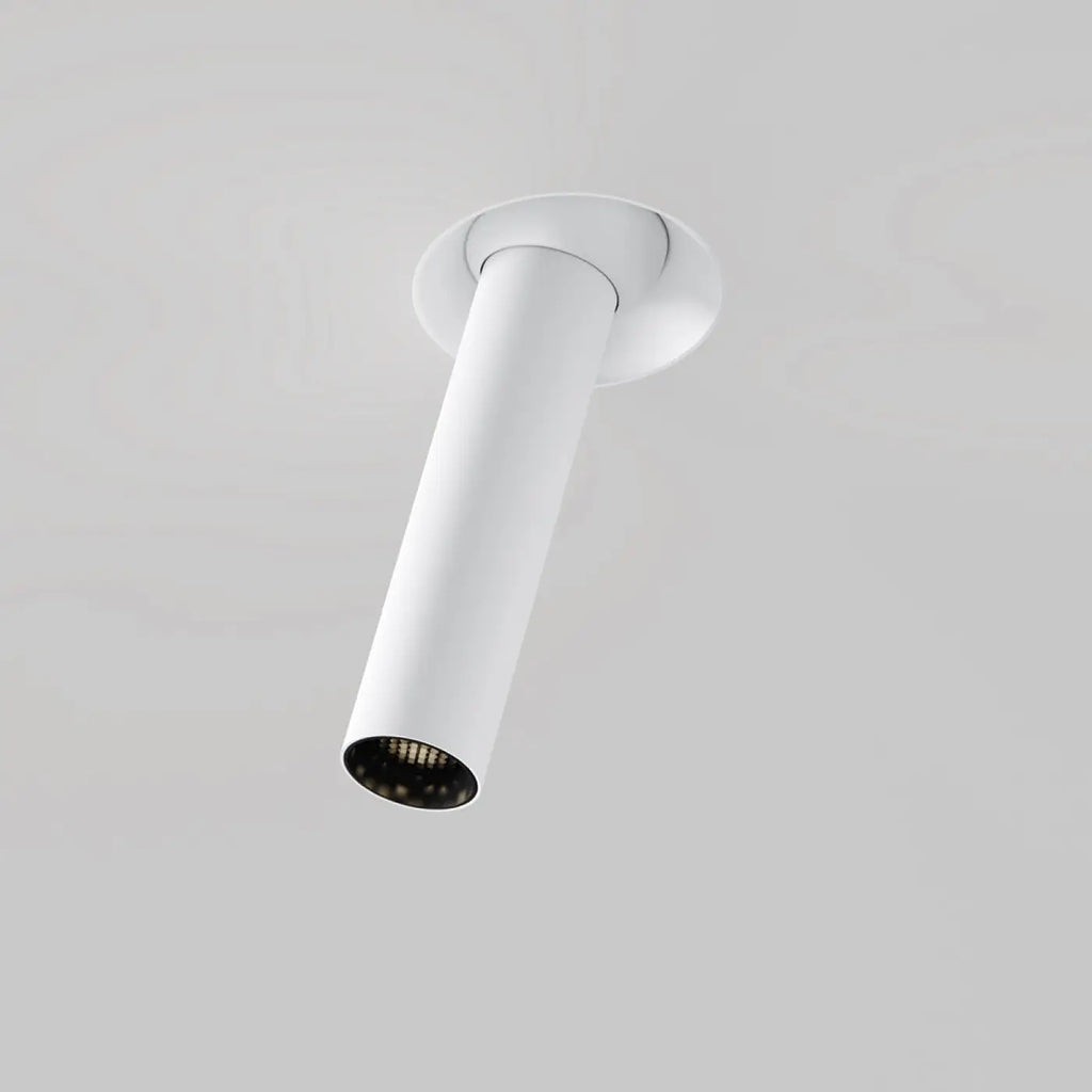 Spot LED tube orientable sans collerette, aluminium, 7 W, blanc