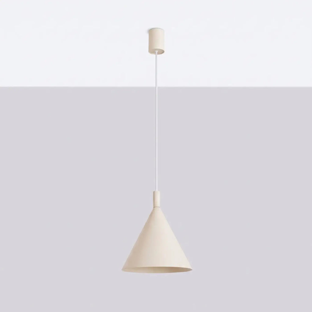 Suspension conique en acier, 24,5 ou 40 cm, quinze couleurs, beige