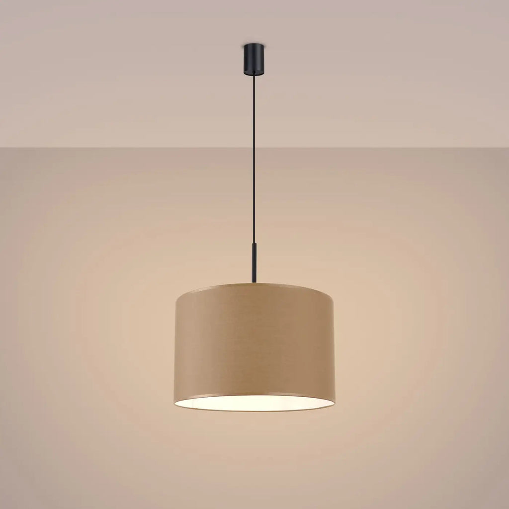 Suspension abat-jour cylindre en tissu de 40 cm, quatre décors