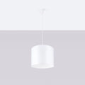 Suspension abat-jour cylindrique en tissu, 30 ou 40 cm, blanc ou noir, blanc