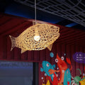 Suspension poisson en bambou, design ludique, trois modèles