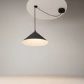 Suspension conique en métal mat, 35 cm, quatre coloris