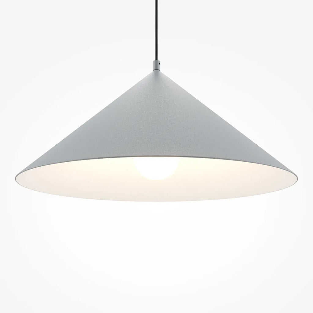 Suspension conique en métal mat, 35 cm, quatre coloris