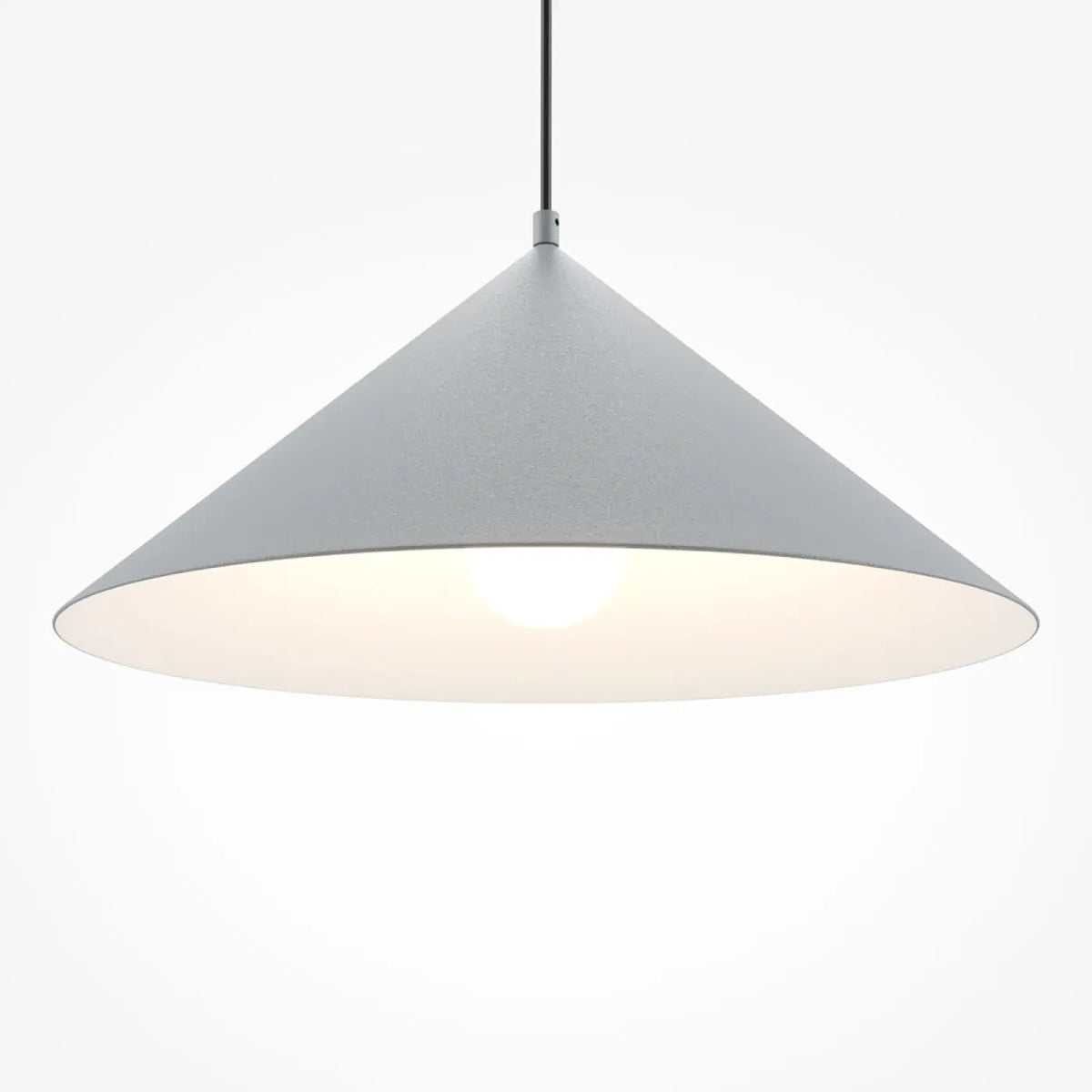 Suspension conique en métal mat, 35 cm, quatre coloris