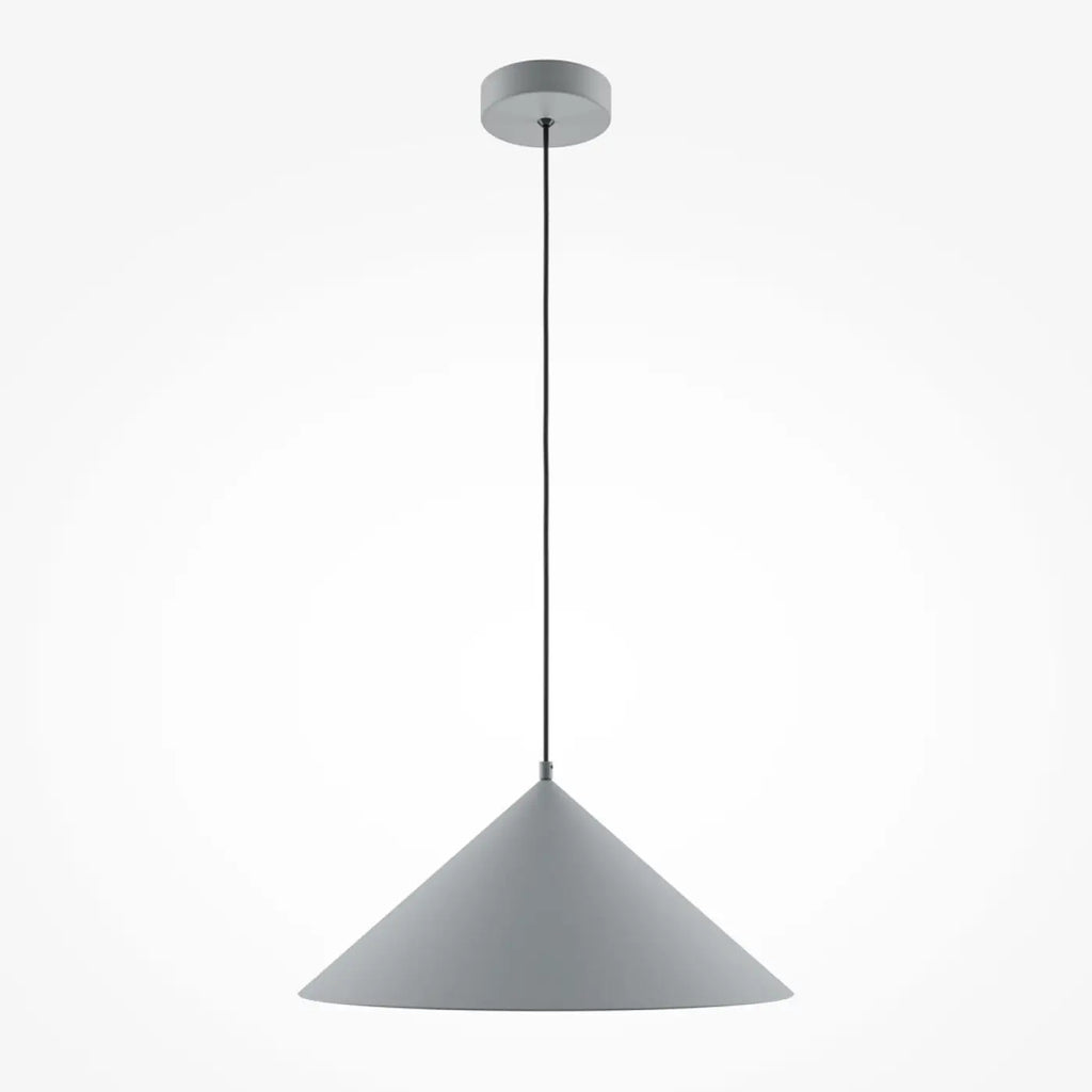 Suspension conique en métal mat, 35 cm, quatre coloris
