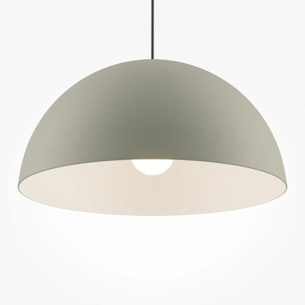 Suspension coupole en métal mat de 35 cm, quatre coloris
