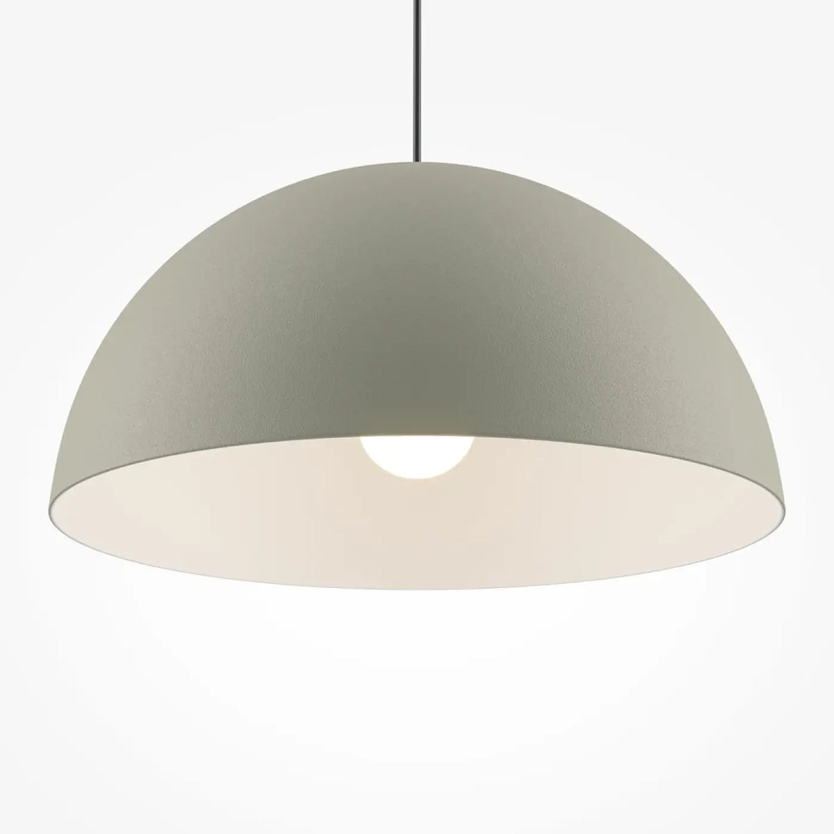 Suspension coupole en métal mat de 35 cm, quatre coloris