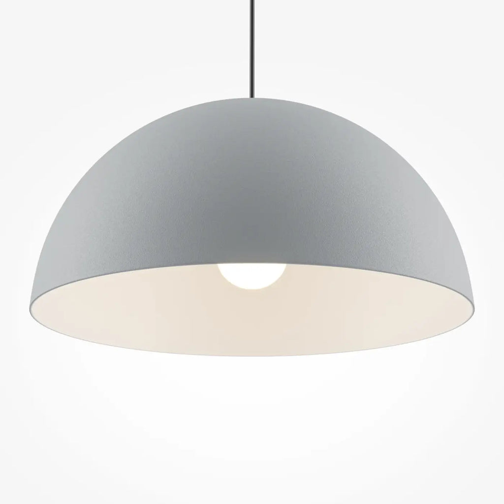 Suspension coupole en métal mat de 35 cm, quatre coloris