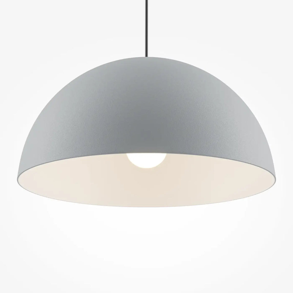 Suspension coupole en métal mat de 35 cm, quatre coloris
