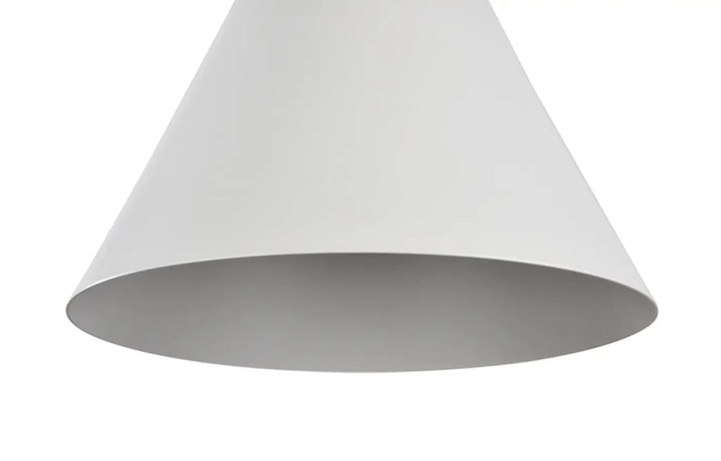 Suspension conique scandinave en métal et bois de hêtre