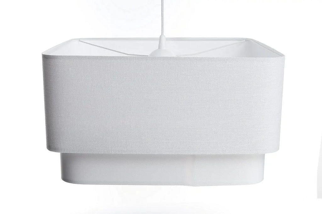 Suspension en tissu blanc, forme enveloppante et graphique