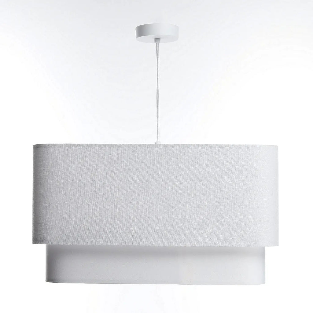 Suspension en tissu blanc, forme enveloppante et graphique