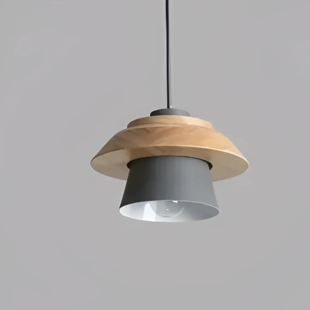 Suspension scandinave en bois et couleur, cinq coloris, gris