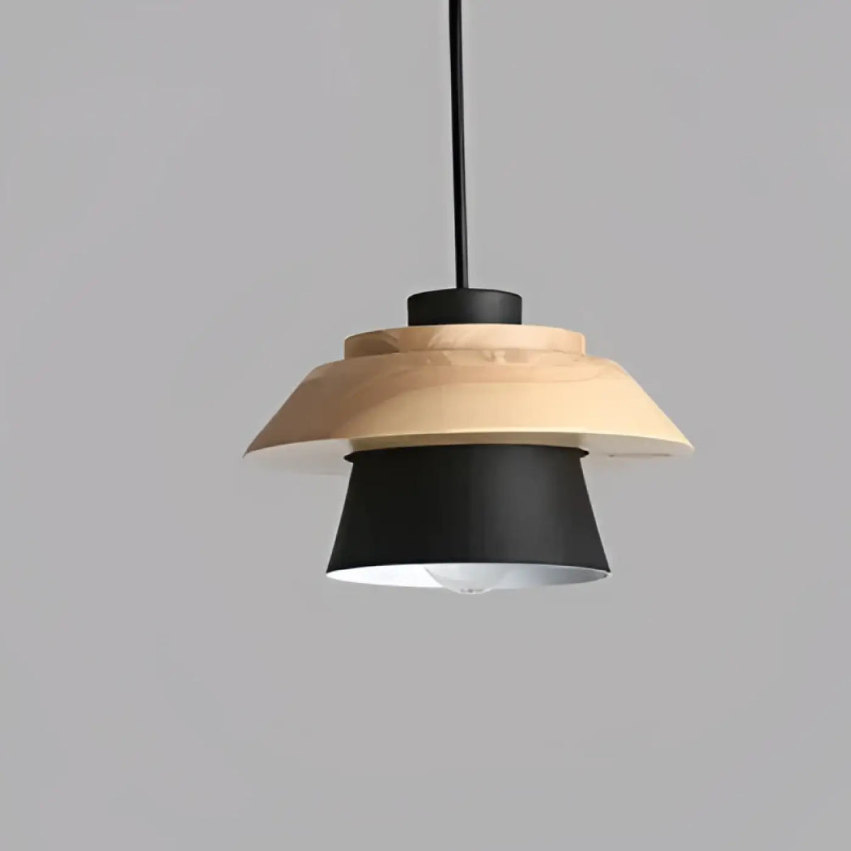 Suspension scandinave en bois et couleur, cinq coloris, noir