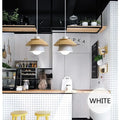 Suspension scandinave en bois et couleur, cinq coloris, blanc