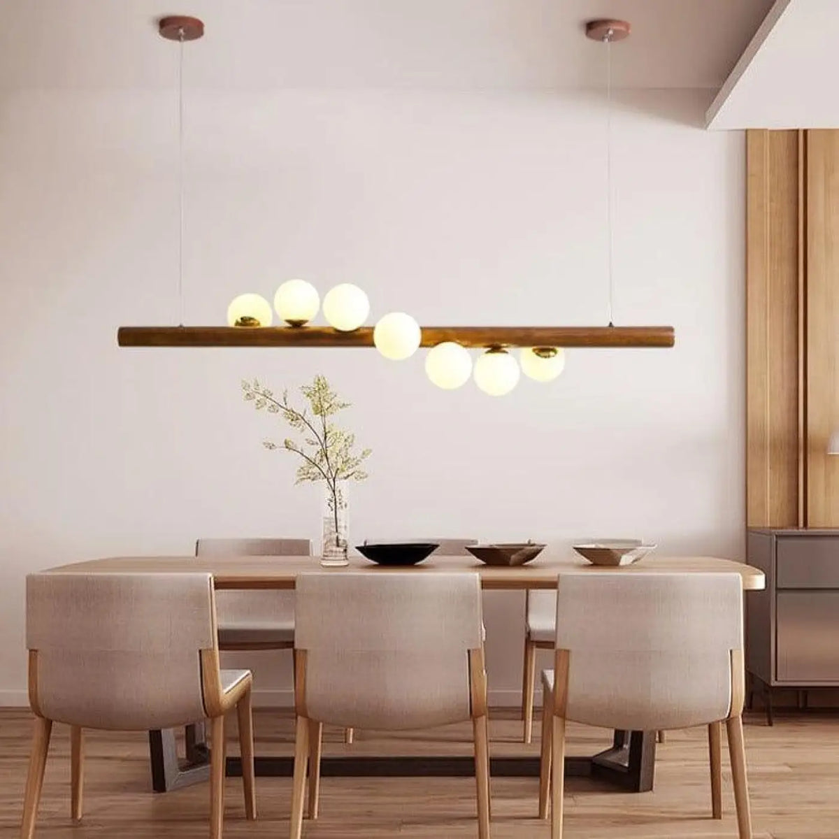 Suspension en bois flotté, version verticale ou horizontale