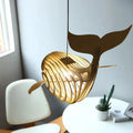 Suspension baleine en bois naturel, tailles S, M et L