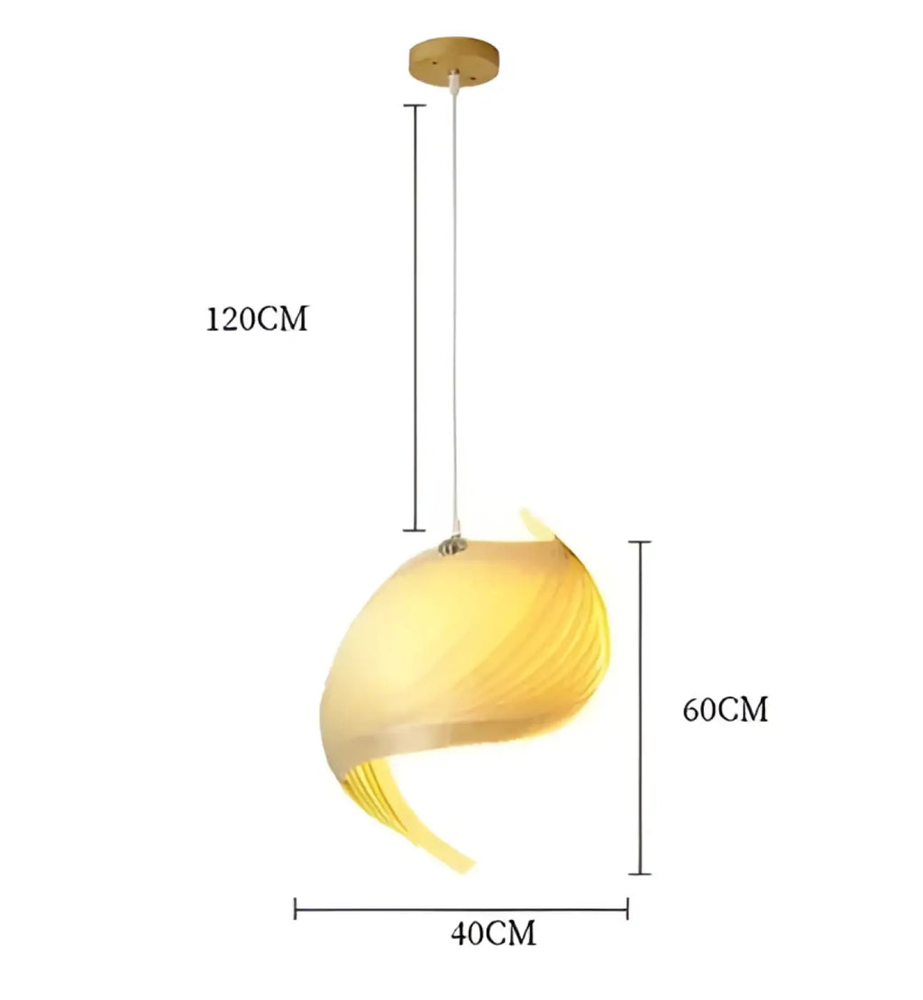 Suspension en bois à forme torsadée, quatre tailles S à XL