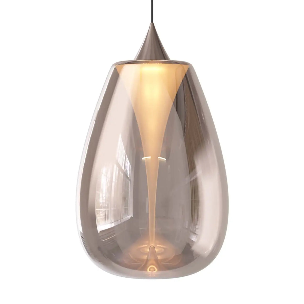 Suspension double disque en verre soufflé, 4 tailles, G9