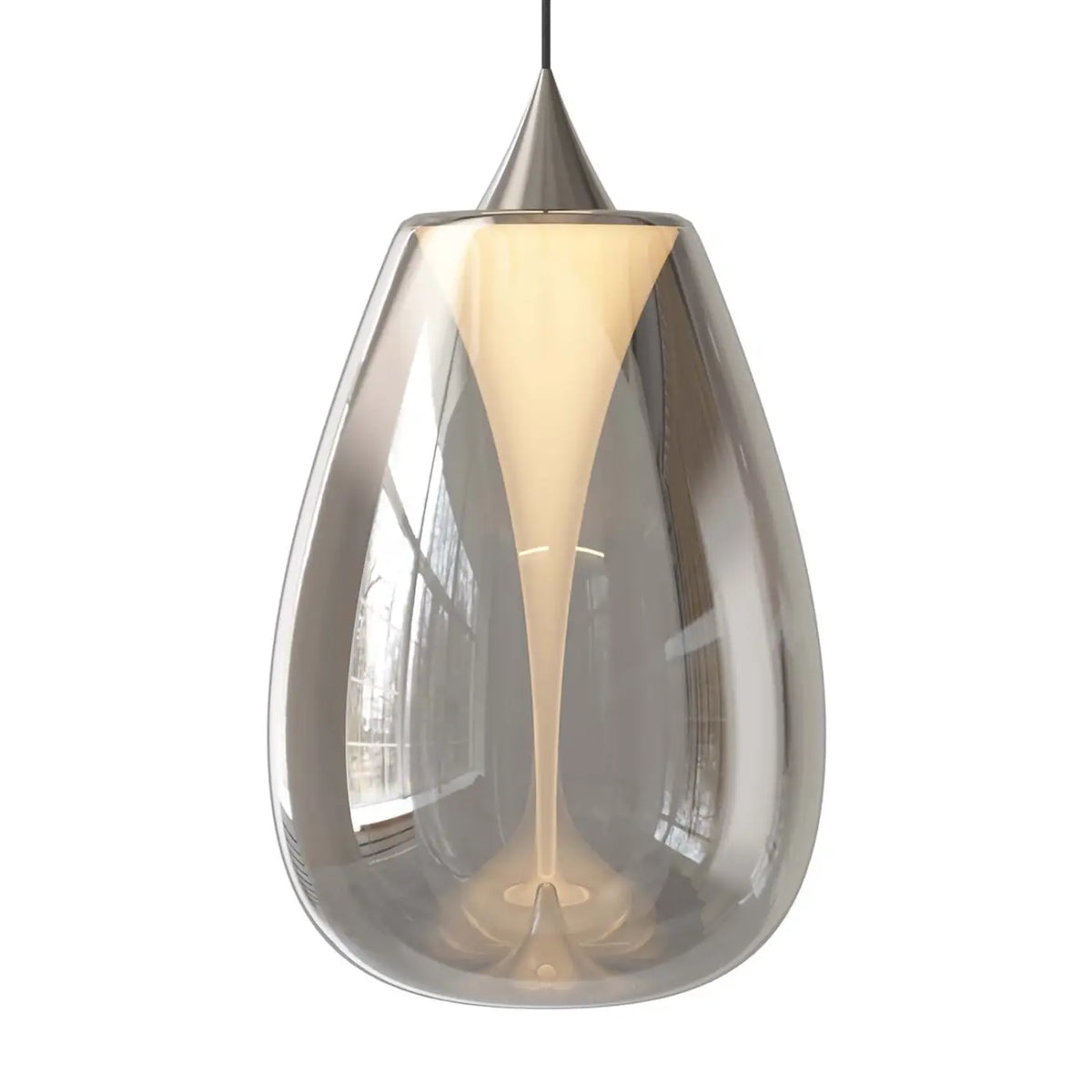 Suspension double disque en verre soufflé, 4 tailles, G9