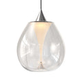 Suspension double disque en verre soufflé, 4 tailles, G9, argenté