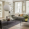 Suspension boule blanche plissée au style scandinave
