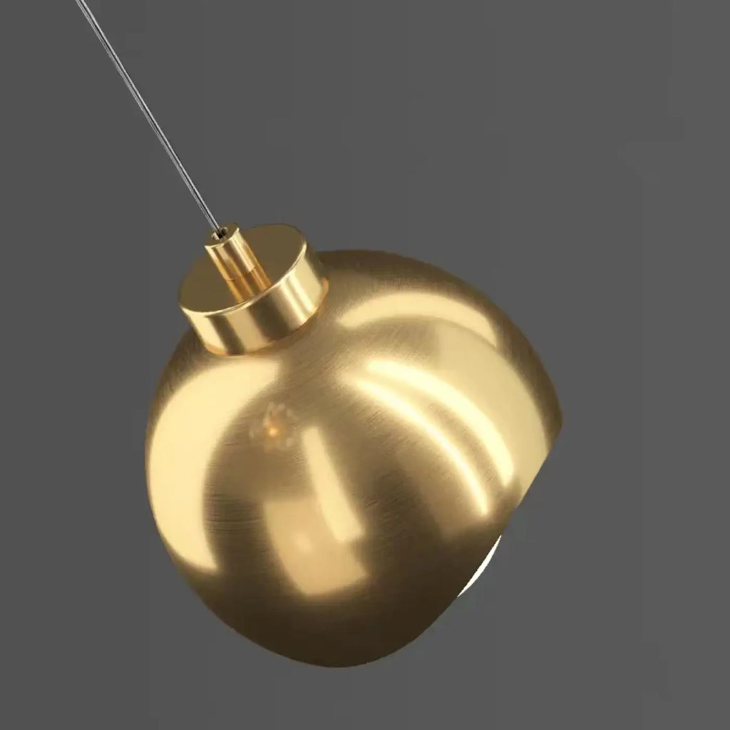 Suspension boule LED, finition noire ou dorée