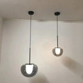 Suspension boule en verre fumé, tailles S et M