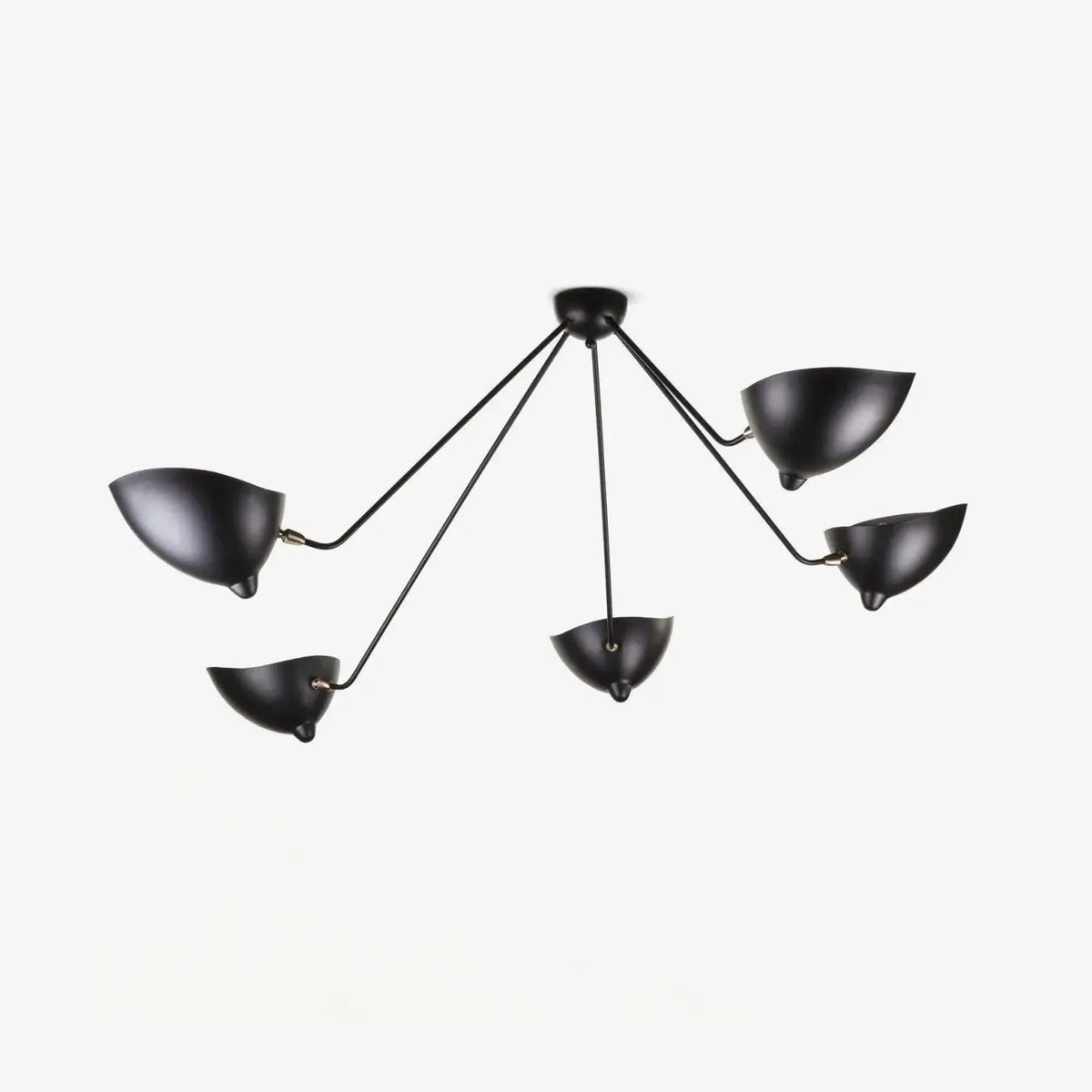Suspension noire à bras orientables, style atelier, taille S ou M