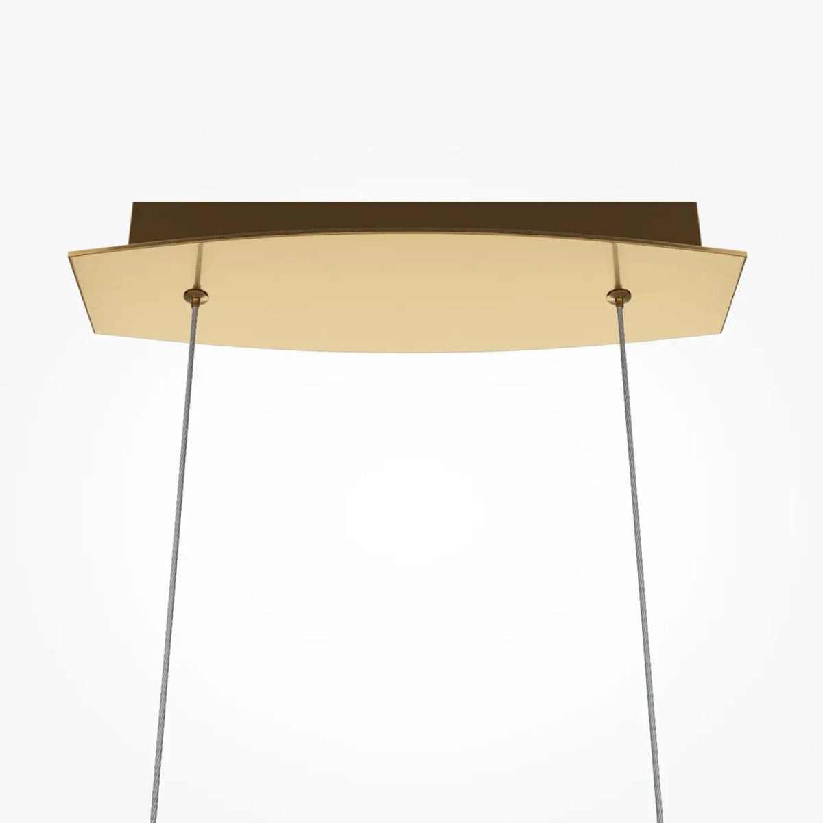 Suspension LED linéaire finition laiton et acrylique, 103 cm