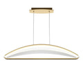 Suspension LED linéaire finition laiton et acrylique, 103 cm