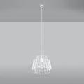 Suspension cage en fil d'acier à deux étages, 35 cm, blanc ou noir, blanc