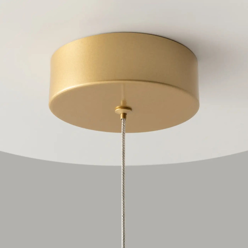 Suspension LED conique allongée en aluminium, noir ou doré