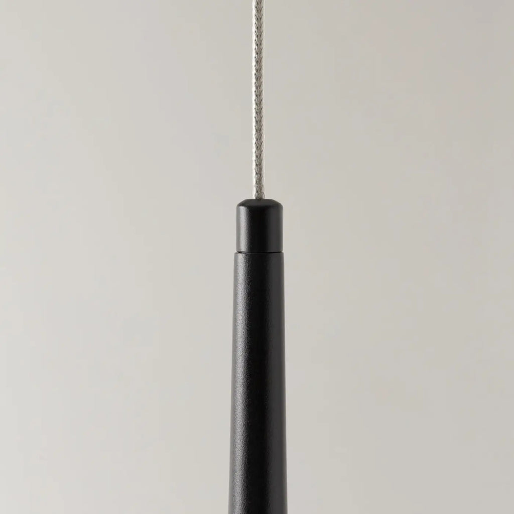 Suspension LED conique allongée en aluminium, noir ou doré