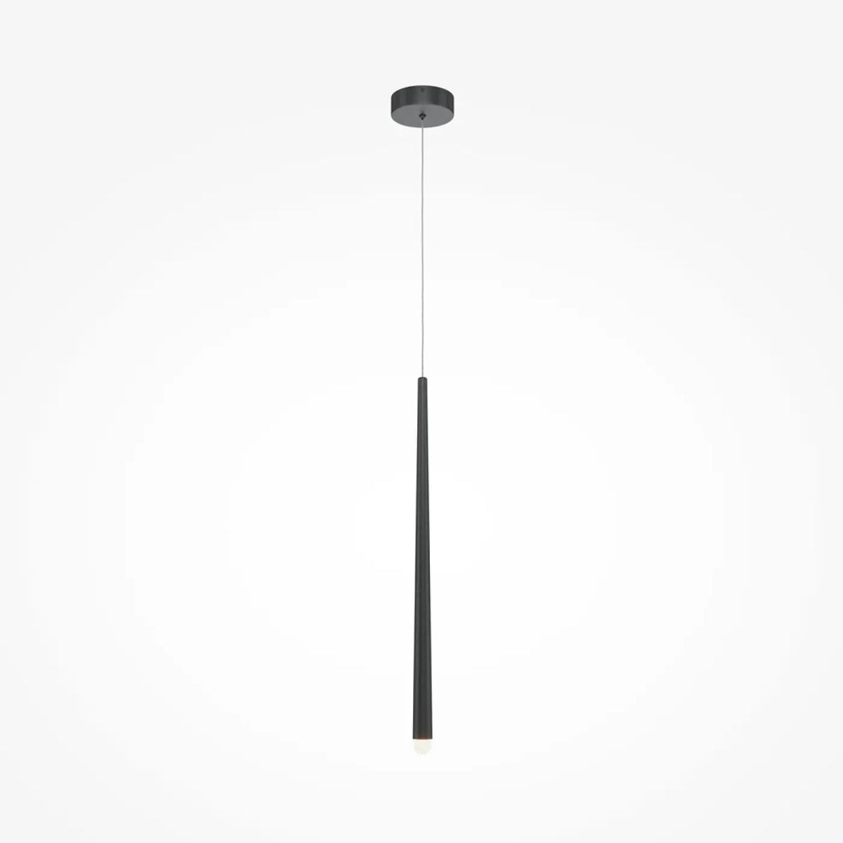 Suspension LED conique allongée en aluminium, noir ou doré