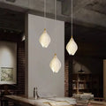 Lustre LED en cascade de pampilles en feuilles dorées, cinq tailles